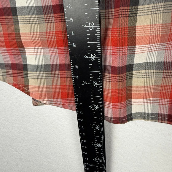 Patagonia Button Up Shirt Mens Medium Red Plaid Organic Cotton Short Sleeve - Picture 6 of 7